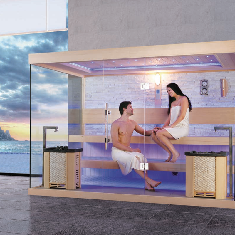 Luxury indoor dry steam sauna room