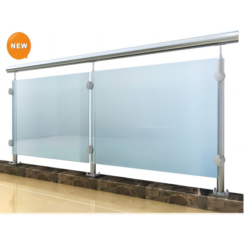 Round post glass railing 