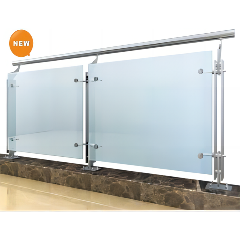 glass railing with handrail 