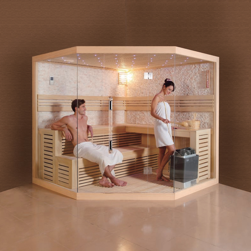 Wooden steam sauna bath