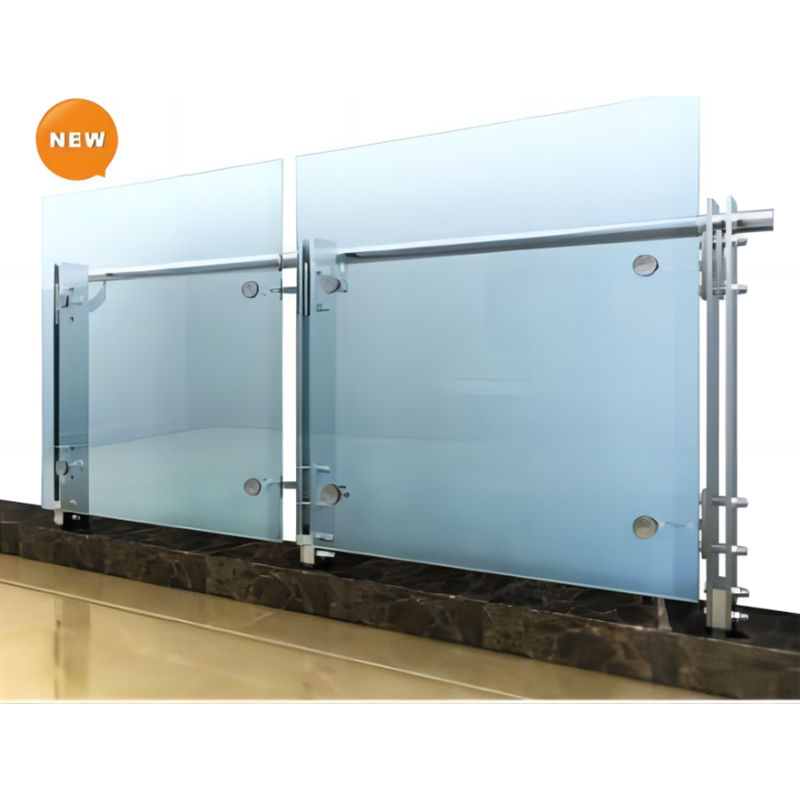stainless steel handrail with tempered glass