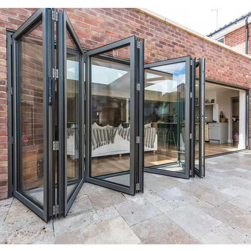 waterproof aluminum bi-folding exterior doors