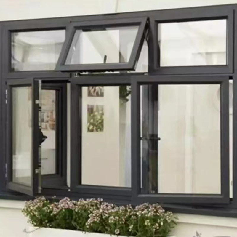 soundproof waterproof upward and downward move awning aluminum window