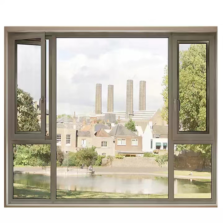 Powder Coating Aluminum Window with Mosquito Net 