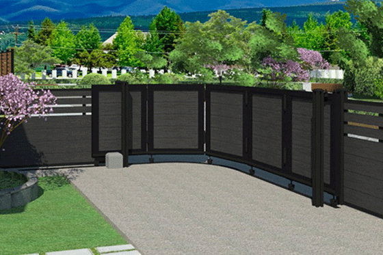 Turning Sectional Sliding Gate