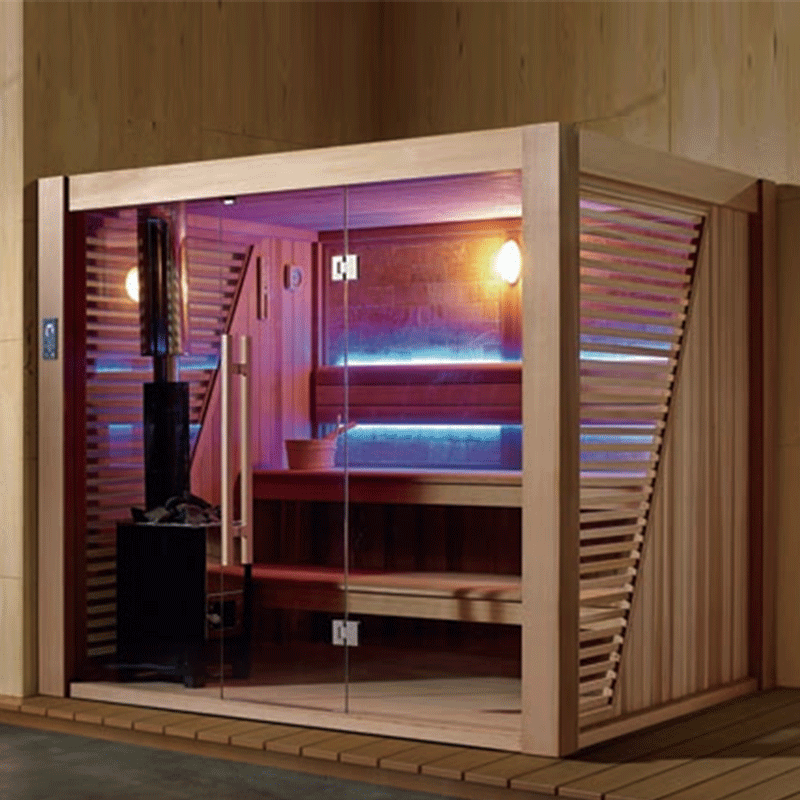 Indoor dry sauna heat room