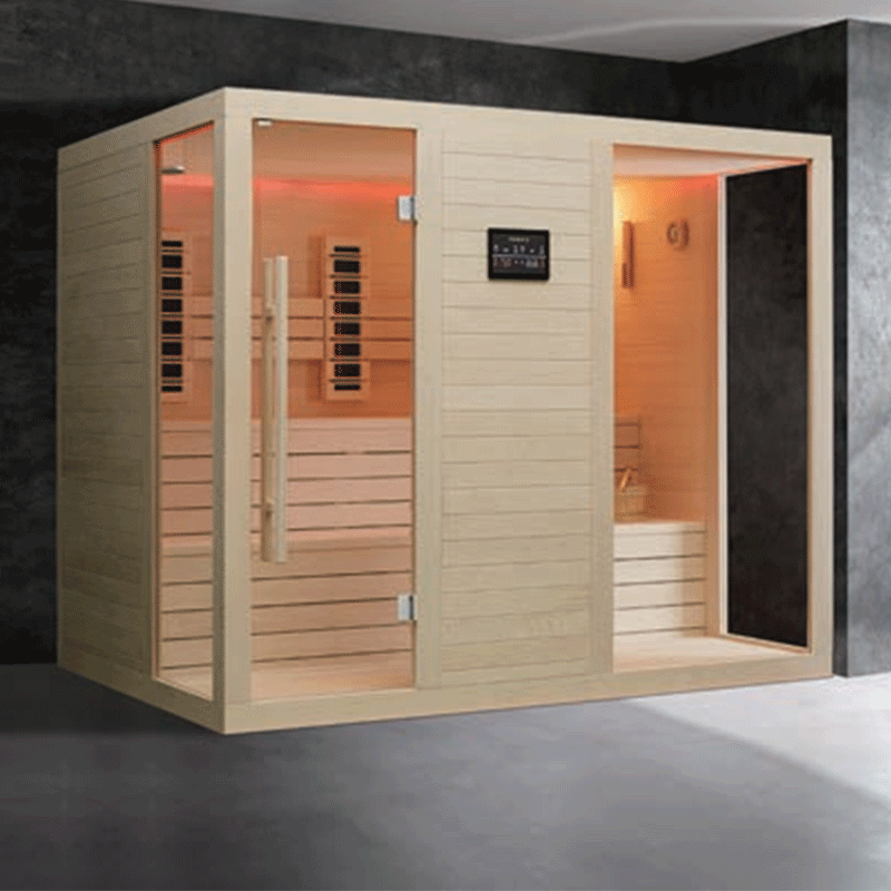 Individual sauna in living room