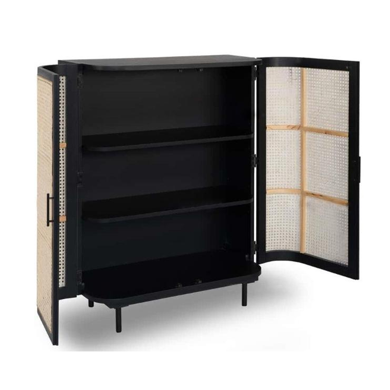 White Sliding Door Shoe Rack Cabinet