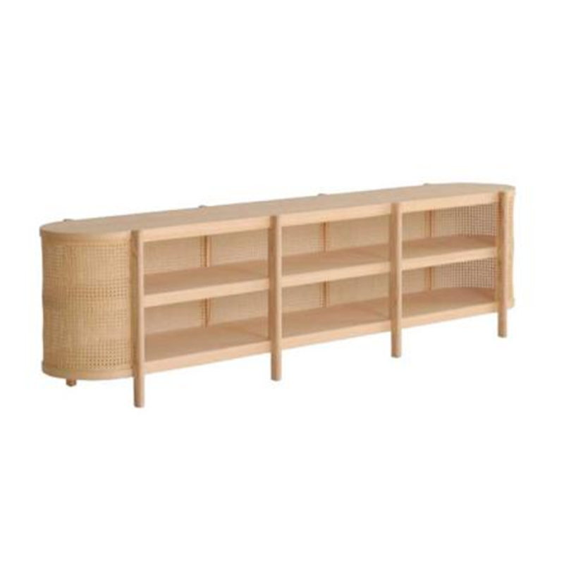 Media Console And Cabinet Natural