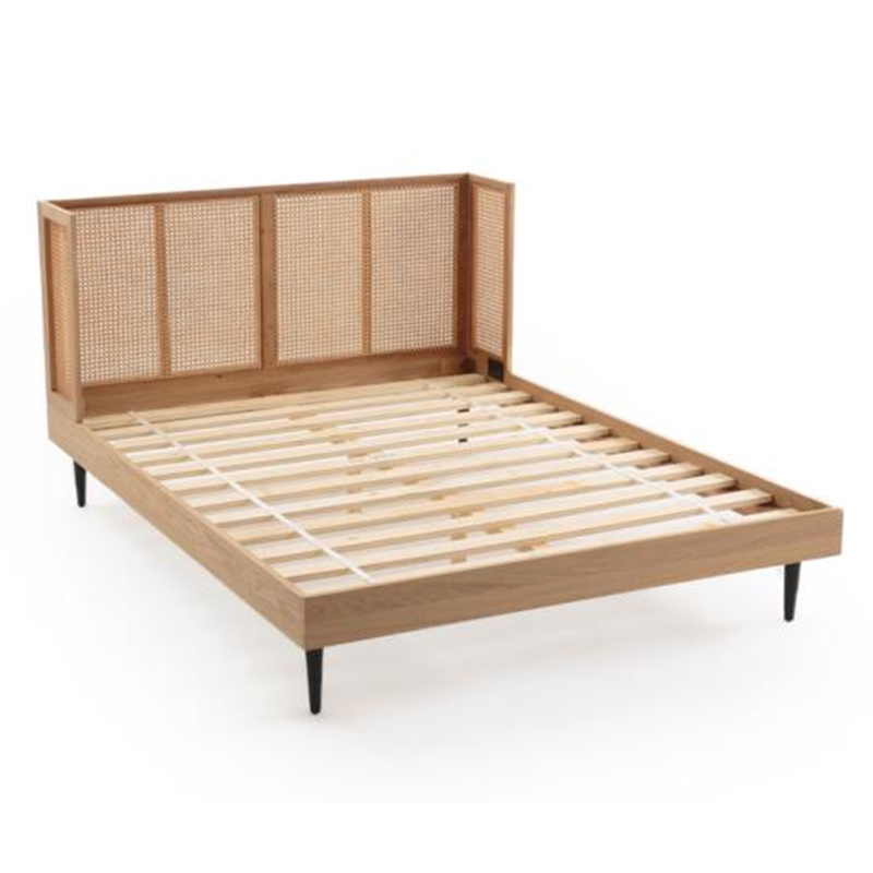 Rattan cane bed With a headboard 