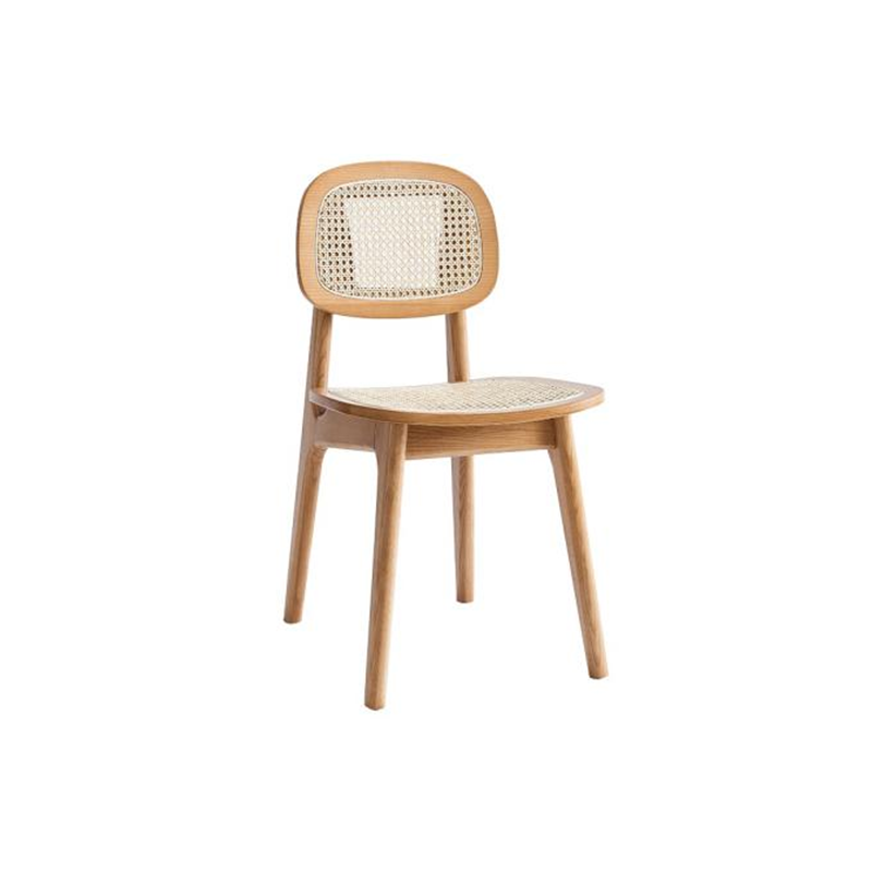 Stacked Rattan Dining Wooden Chair
