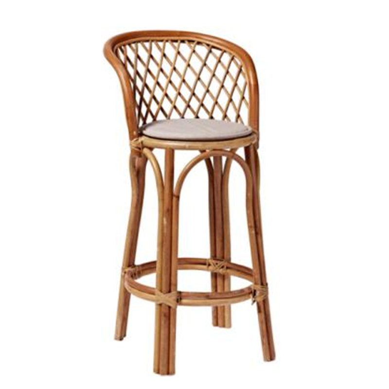 Rattan Counter Stool with Cushion