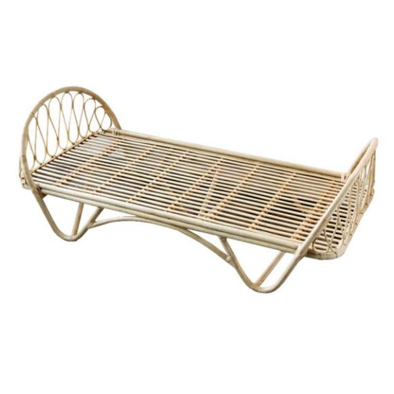 Rattan Bed Handicraft Boho Beds Queen Size