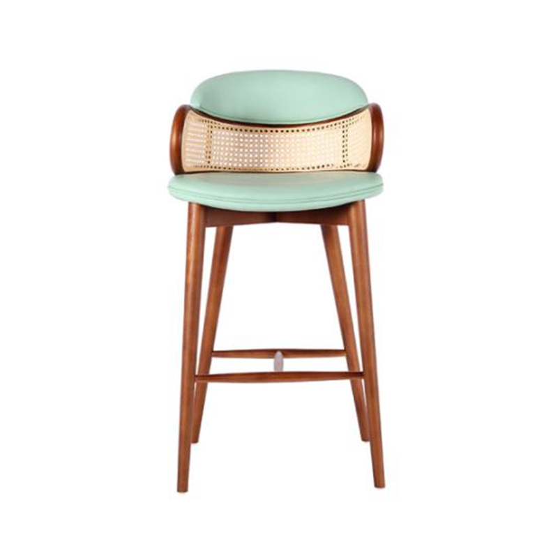 Wooden Rattan Bar Chair 