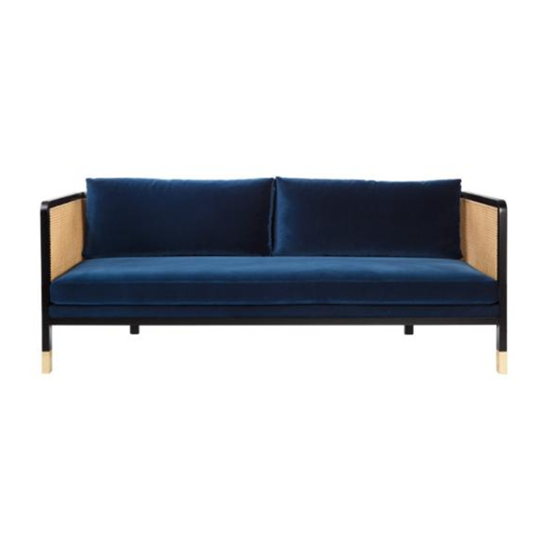 Rattan Sofa Edge Solid Wood 