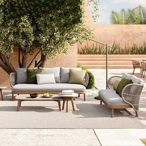 Outdoor lounge armchair, seater sofa ,footstool and dining chair