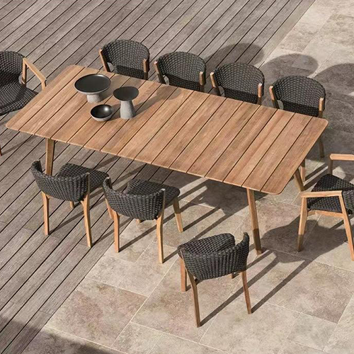 Rectangular dining table and chair 