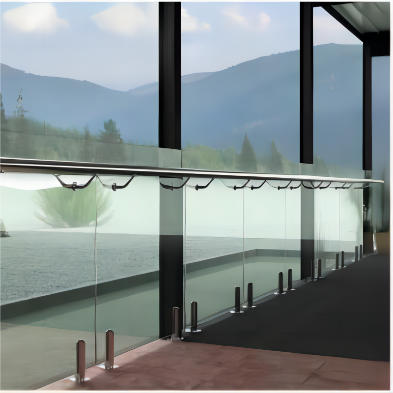 Decking Glass Balcony Railing with Glass