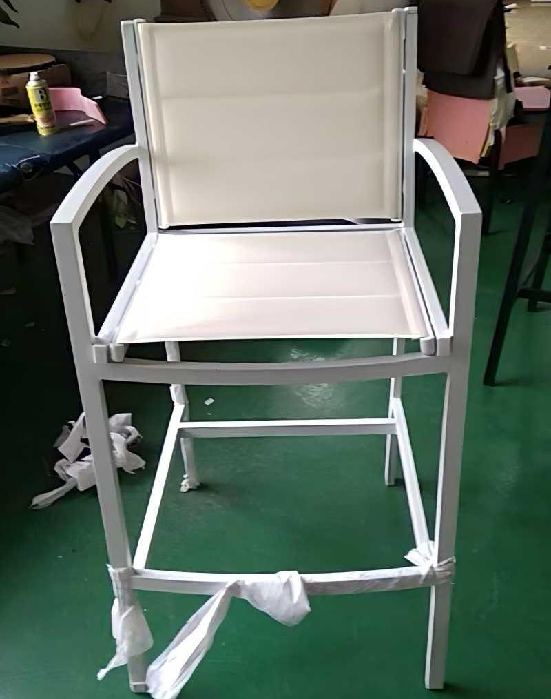 Outdoor Bar Stool White Color 